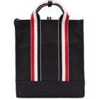 Thom Browne Black Grosgrain Stripe Unlined Tote