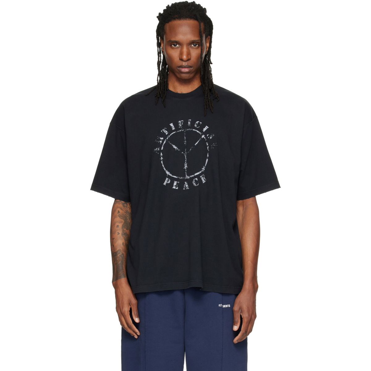 VETEMENTS Green Haute Couture Logo T-Shirt Vetements