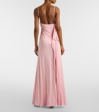 Versace Medusa gathered jersey gown