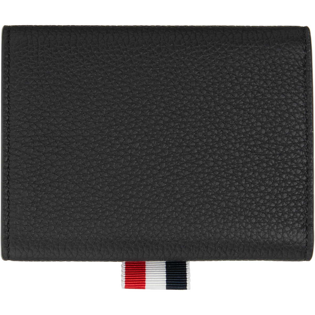 Thom Browne Black Soft Pebble Grain Trifold Wallet