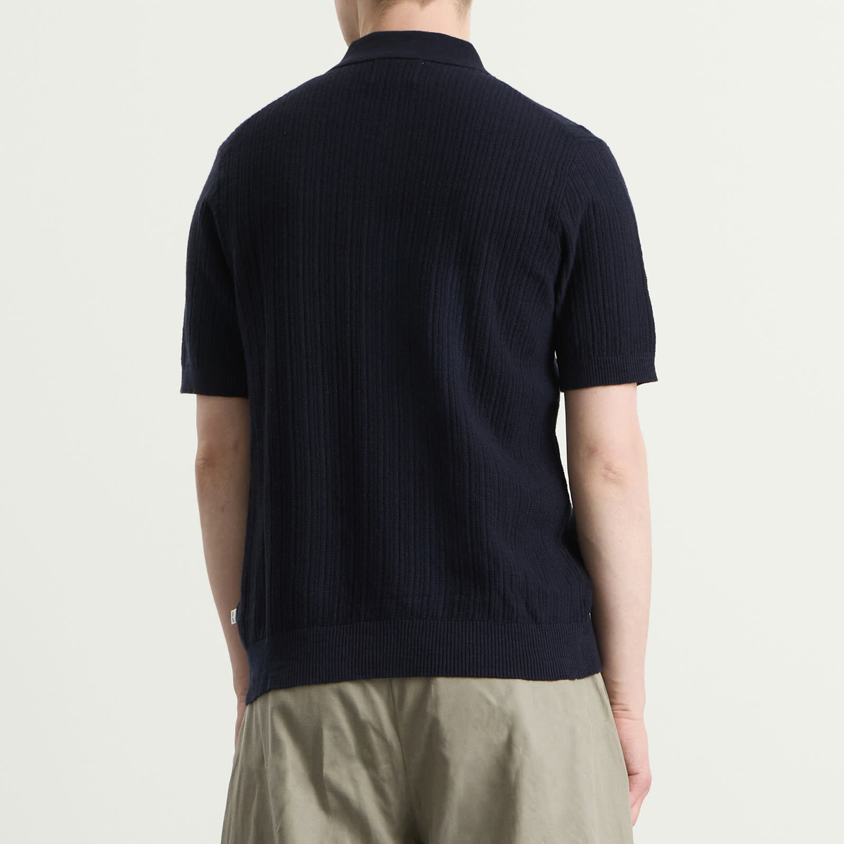 NN07 Men's Nolan Polo Cardigan in Navy Blue