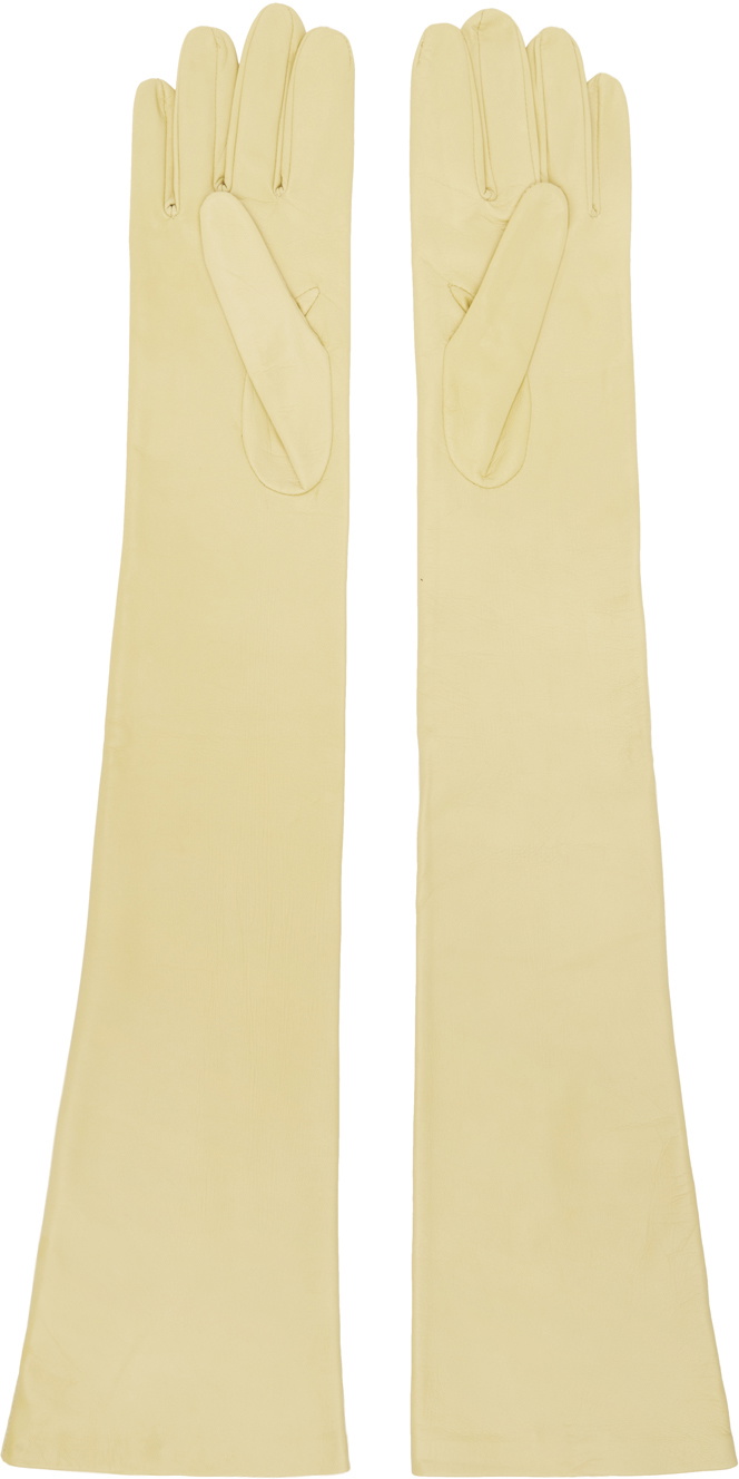 Jil Sander Yellow Long Gloves