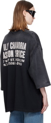 WILLY CHAVARRIA Black 'Fashion Services' Buffalo T-shirt