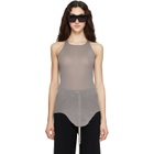 Rick Owens Gray Tower Basic Rib Tank Top