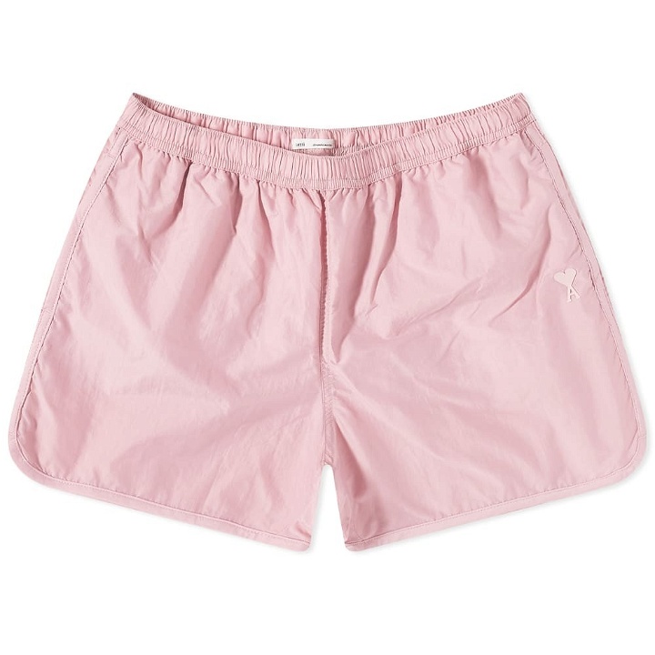 Photo: AMI Men's Small A Heart Swim Short in PalePink