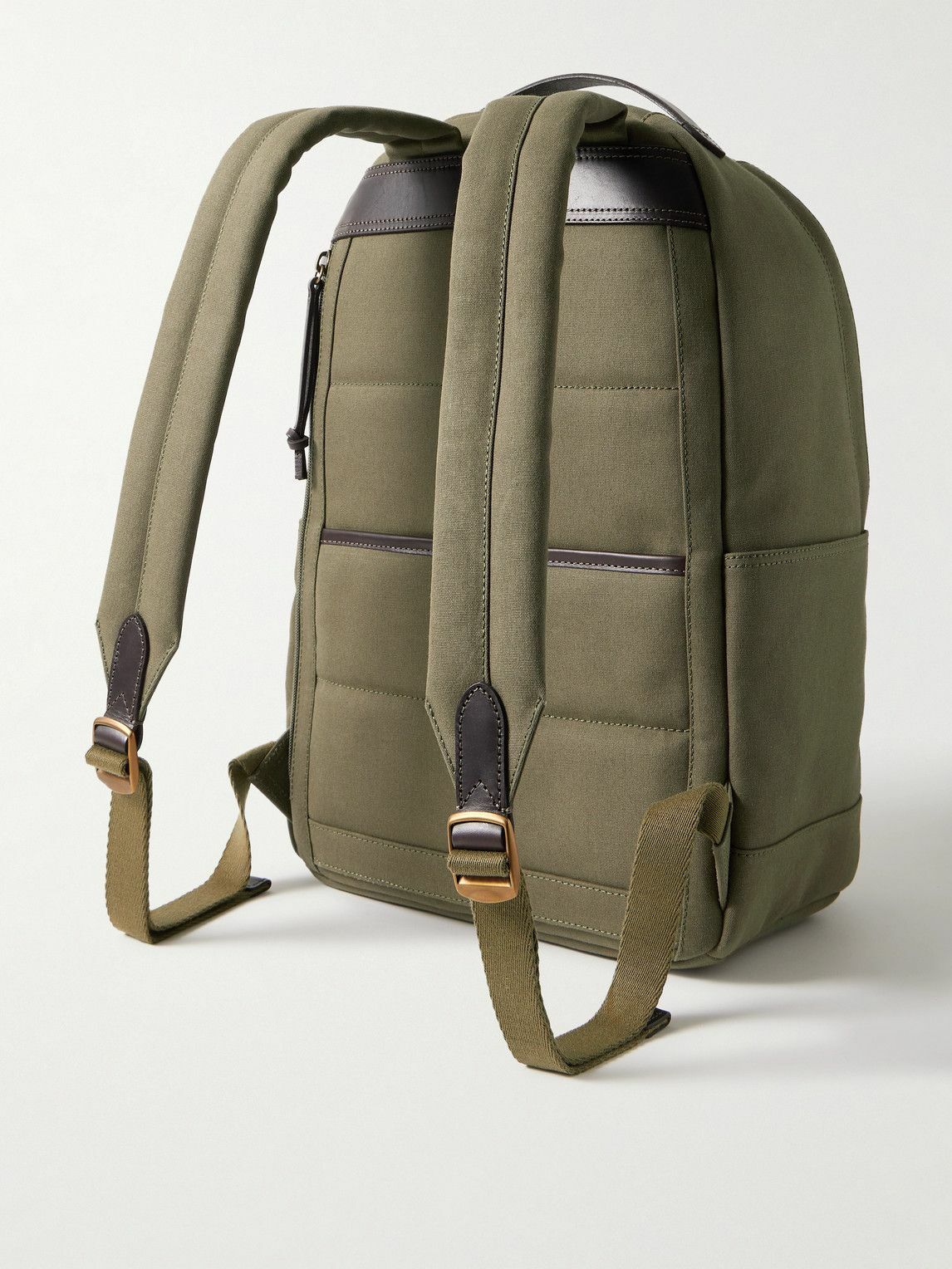 Polo Ralph Lauren - Leather-Trimmed Cotton-Canvas Backpack
