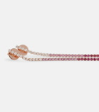 Shay Jewelry Single Thread Drop 18kt rose gold earrings with diamonds