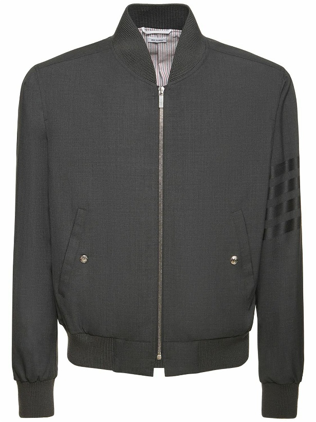 Photo: THOM BROWNE - Zipped Wool Casual Jacket