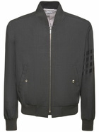 THOM BROWNE - Zipped Wool Casual Jacket