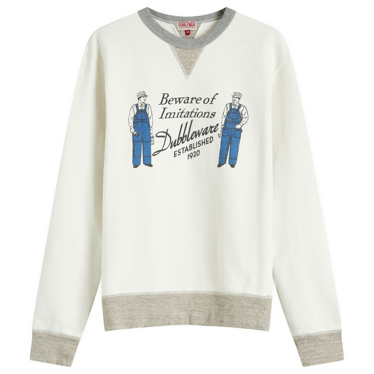 Dubbleware Men's Imitations Sweatshirt in Ecru