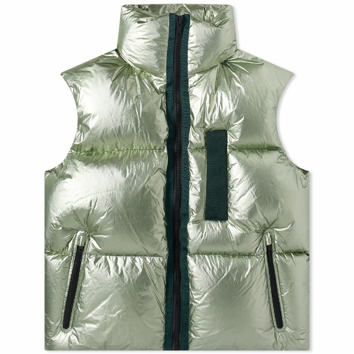 Photo: Givenchy Men's Garment Dyed Puffer Vest in Forest Green