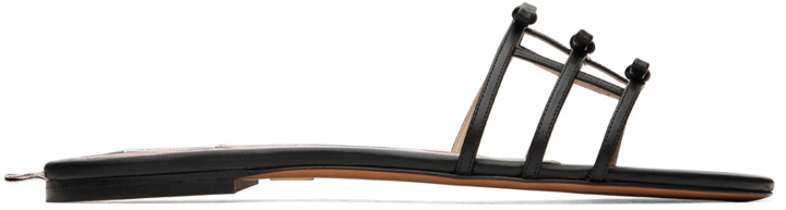 Photo: Thom Browne Black 3-Bow Slide Sandal