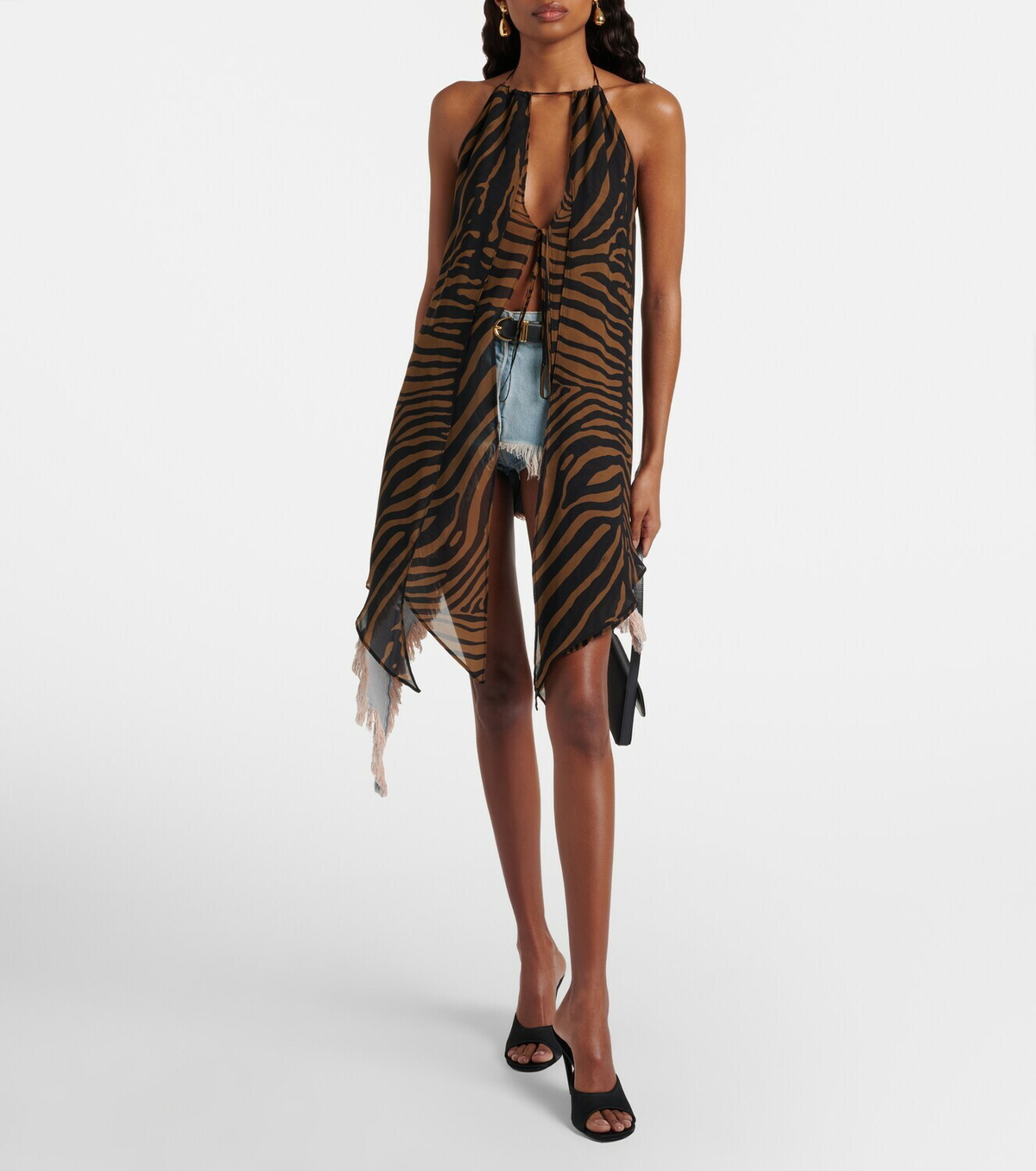 Blumarine Foulard twill top
