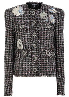 Balmain Crystal-embellished Bouclé Tweed Jacket Multicoloured 1