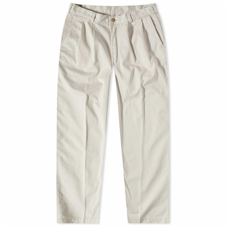 Photo: orSlow Men's Two Tuck Wide Pant in Ivory