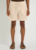 Honor The Gift Pointelle Cotton-blend Crochet Shorts Off White