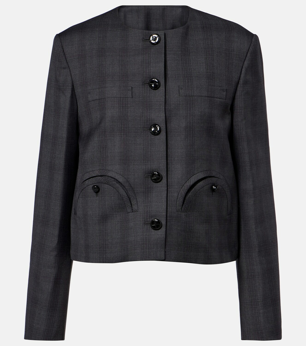 Blazé Milano Shamo checked virgin wool jacket
