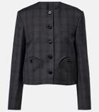 Blazé Milano Shamo checked virgin wool jacket