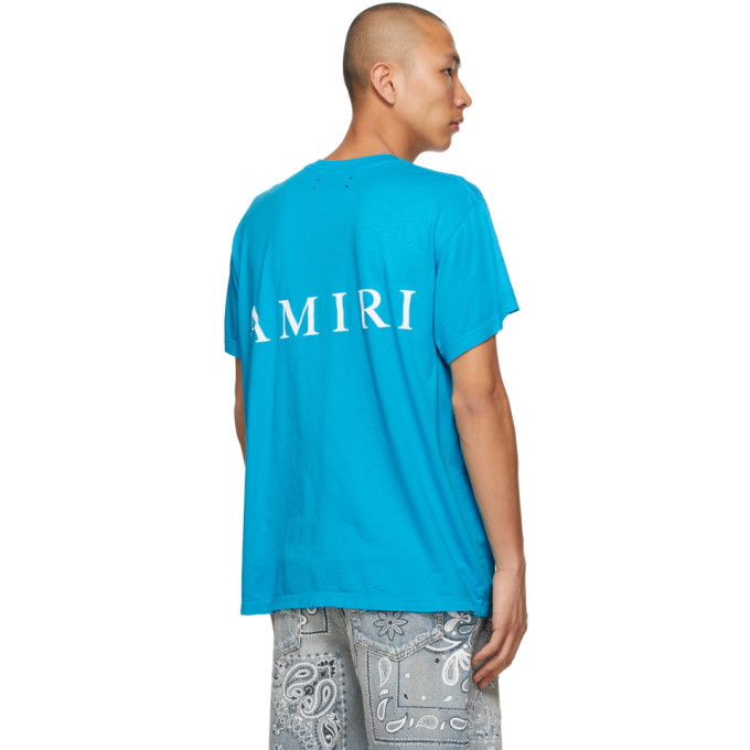 NWT AMIRI Baby Blue MA Logo Short Sleeve T-Shirt Size 4 $230