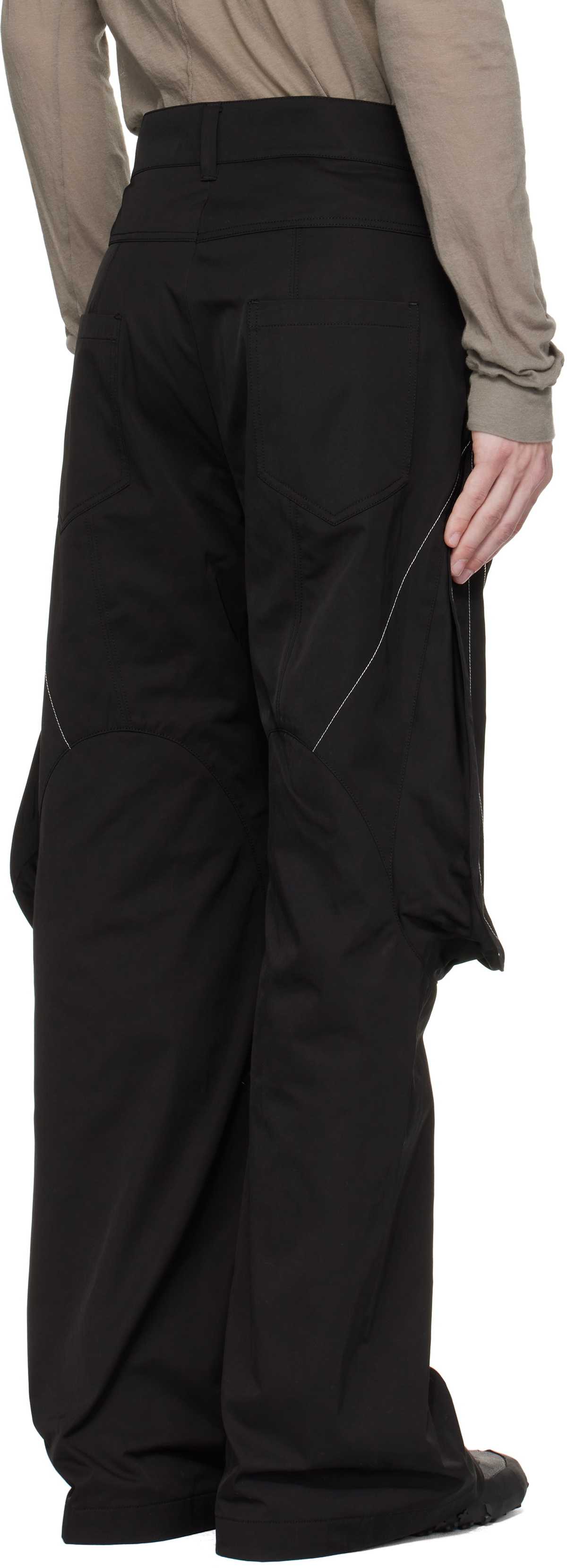 FFFPOSTALSERVICE Black Tear Drop Cargo Pants