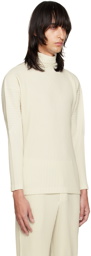 HOMME PLISSÉ ISSEY MIYAKE Off-White Pleats Turtleneck