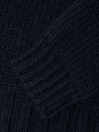 Allude - Shawl-Collar Virgin Wool and Cashmere-Blend Sweater - Blue