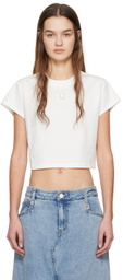 Wooyoungmi White Cropped T-Shirt