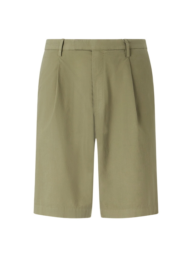 Photo: Boglioli - Straight-Leg Pleated Cotton-Blend Poplin Shorts - Green