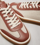 Loro Piana Tennis Walk leather-trimmed sneakers