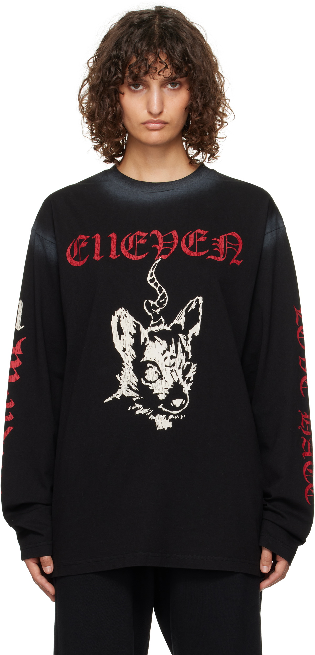 We11done Black 11 Long-Sleeved T-shirt