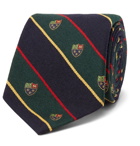 Polo Ralph Lauren - 8cm Madison Embroidered Striped Wool and Silk-Blend Tie - Men - Navy