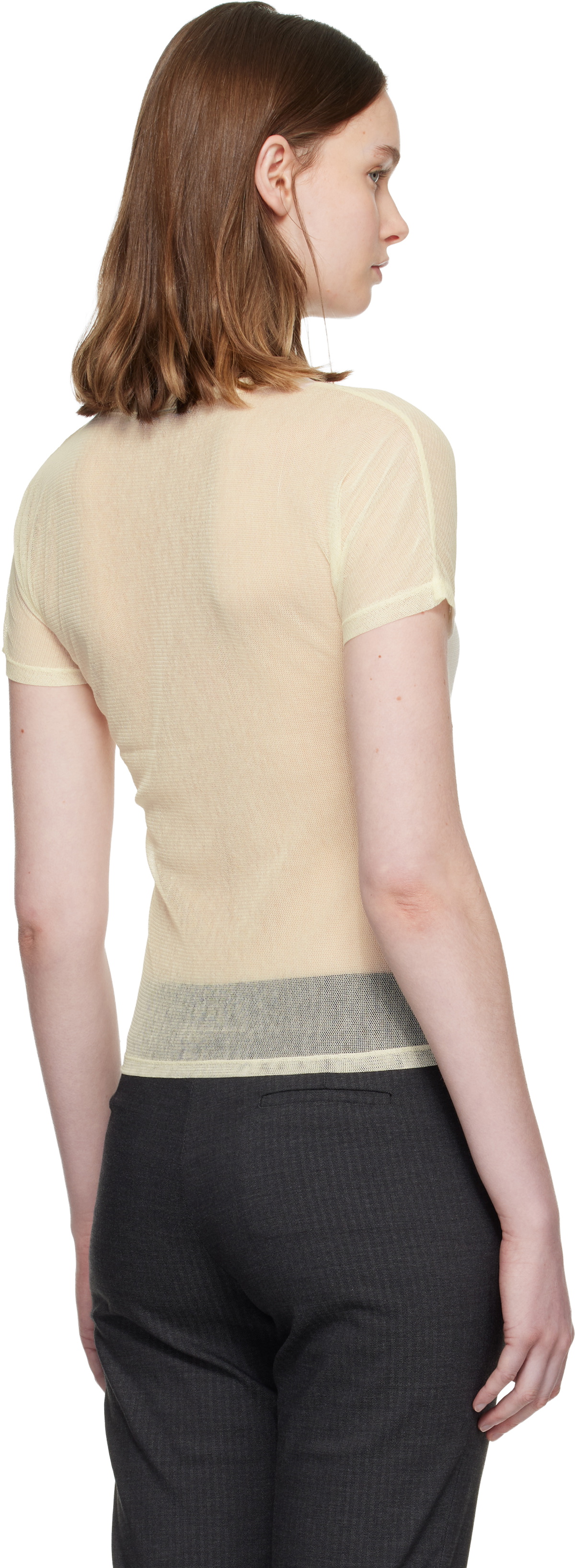 Paloma Wool Off-White Olimpia Mesh T-shirt