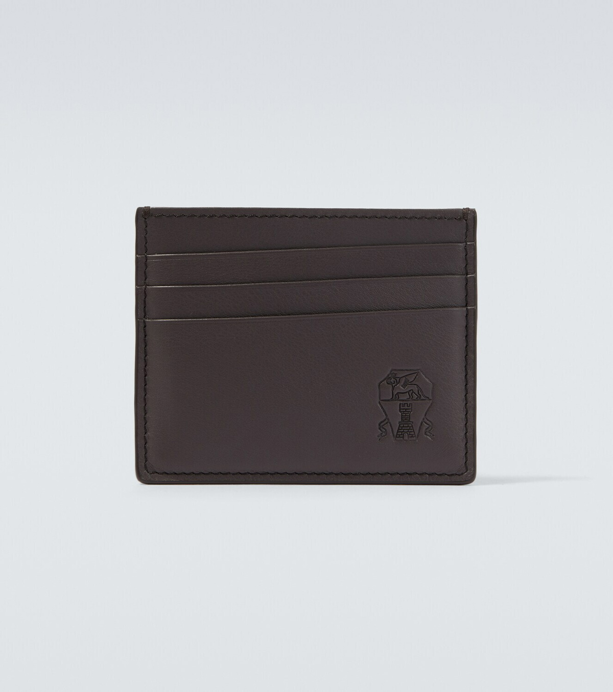 Brunello Cucinelli Logo debossed leather card holder