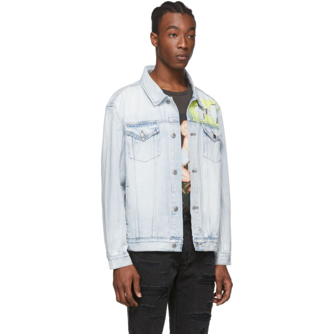 Ksubi Blue and Yellow Denim OH G Jacket Ksubi