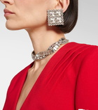 Alessandra Rich Crystal-embellished clip-on earrings