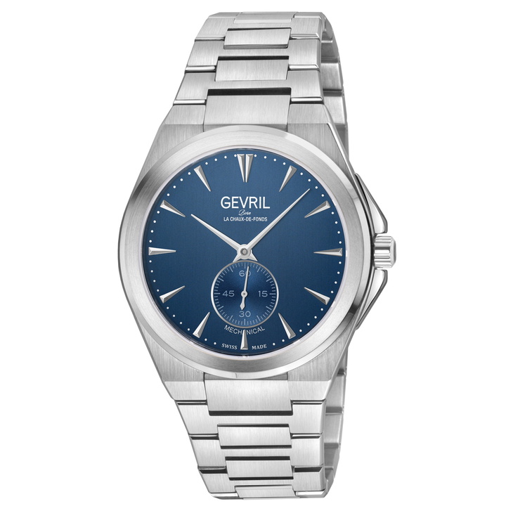 Photo: Gevril Montauk Hand Wind Blue Dial Mens Watch 49911B