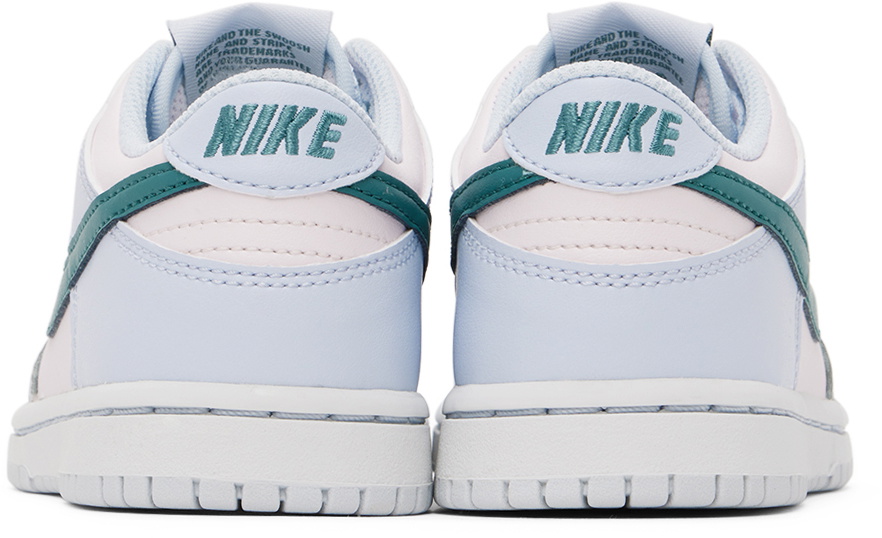 Nike Kids Pink & Blue Dunk Low Little Kids Sneakers Nike display picture 3