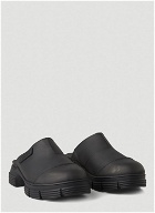 Recycled Rubber City Mules in Black