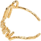 Marni Gold Italic Logo Cuff Bracelet