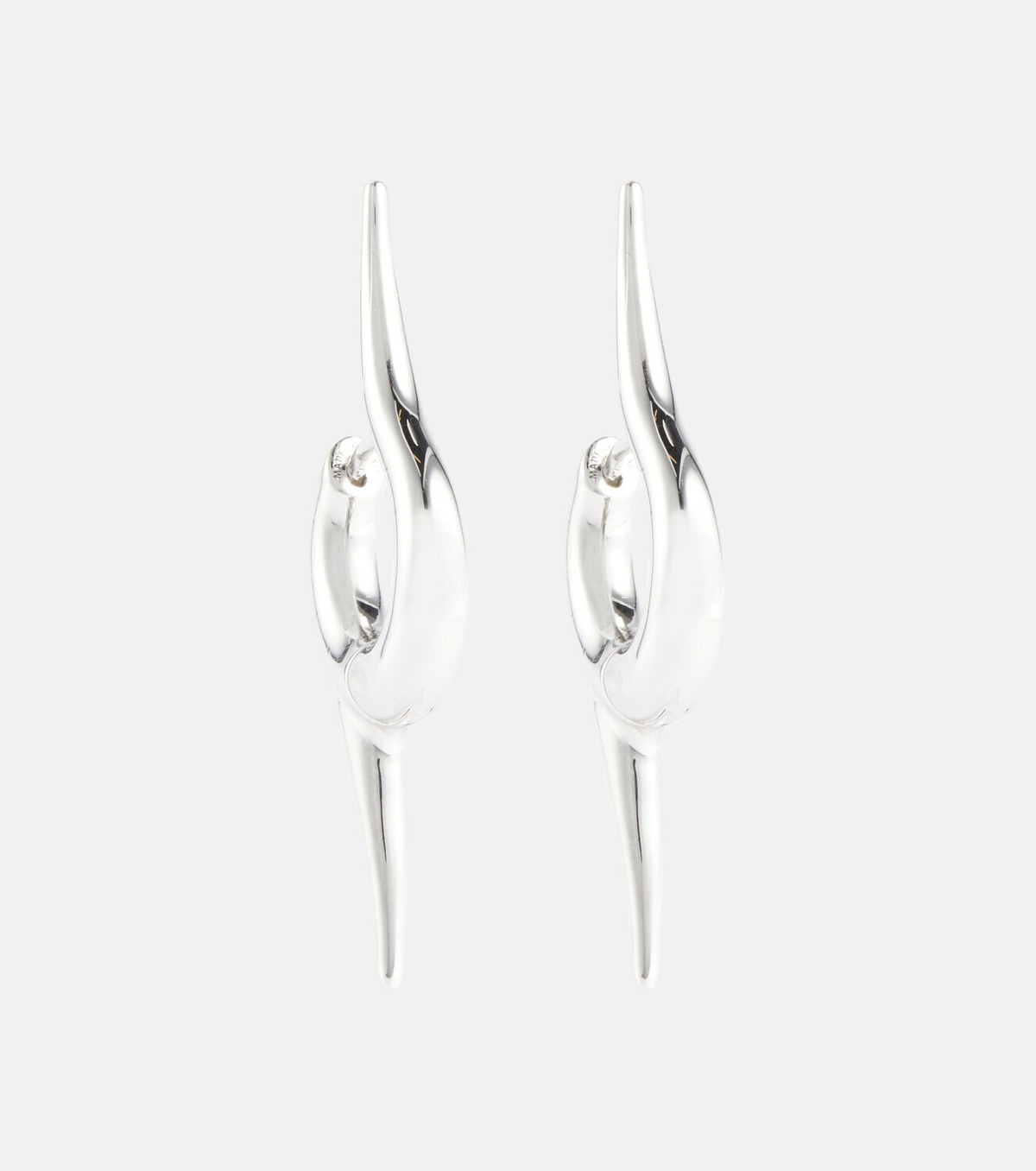 25SS new/BALENCIAGA フォーススパイクイヤリング Earrings Balenciaga - Force Double Spike silver earrings Balenciaga