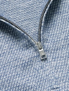 Peter Millar - Barlow Merino Wool, Linen and Cotton-Blend Half-Zip Sweater - Blue