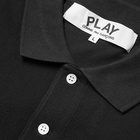 Comme des Garçons Play Men's Polo Shirt in Black/Red