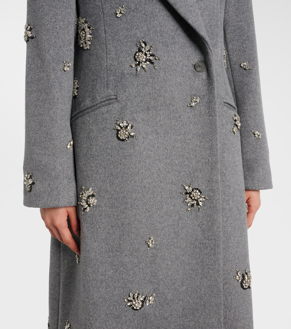 Simkhai Gianni embellished wool-blend coat