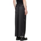 Y-3 Black Satin Gradient 3-Stripes Track Pants