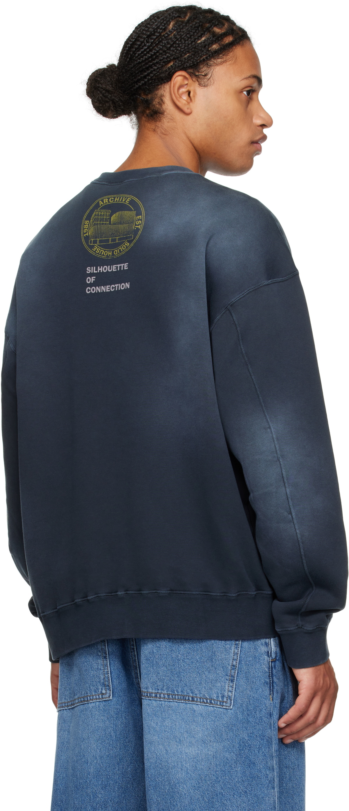 Solid Homme Navy Faded Sweatshirt
