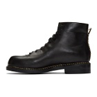 Feit Black Braided Lace-Up Boots