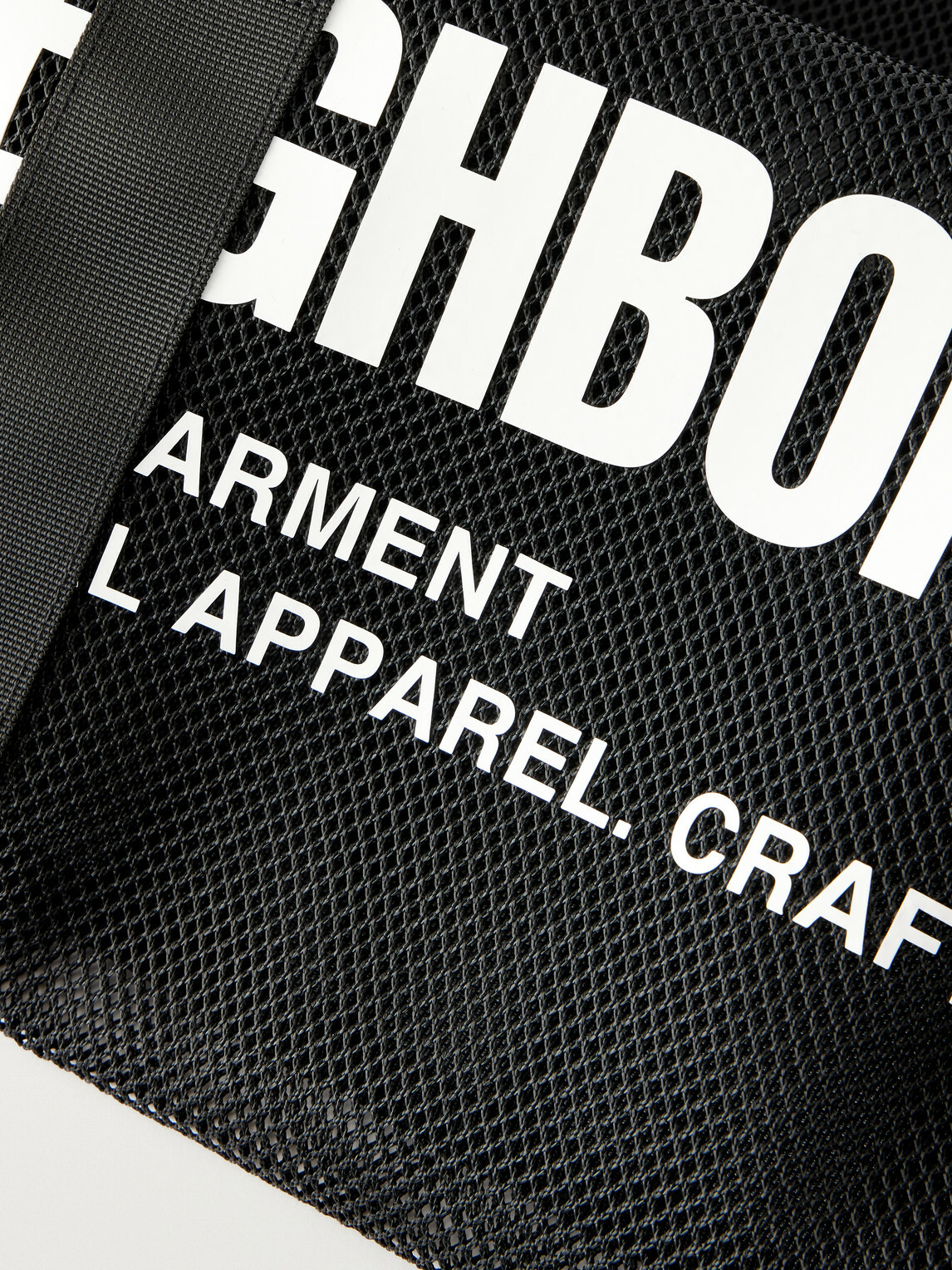 Neighborhood - Logo-Print Mesh Weekend Bag