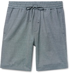 YMC - Birdseye Cotton and Linen-Blend Drawstring Shorts - Navy