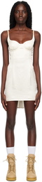 Heron Preston White Corset Minidress