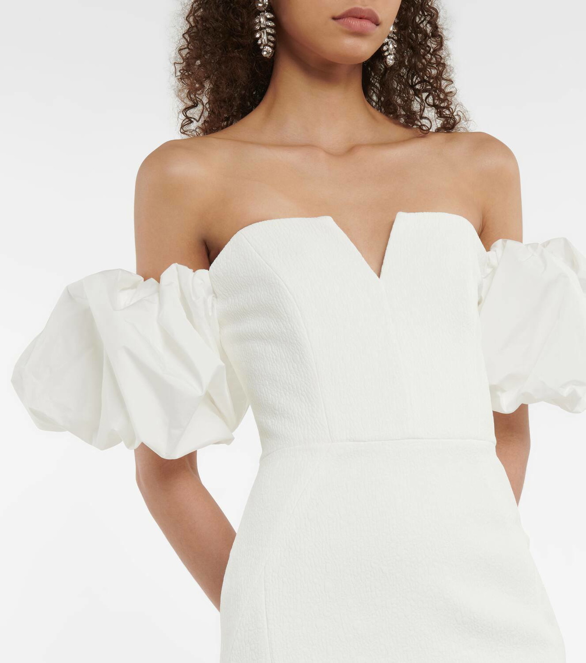 Rebecca Vallance Bridal Genevieve off-shoulder crpe gown Rebecca Vallance
